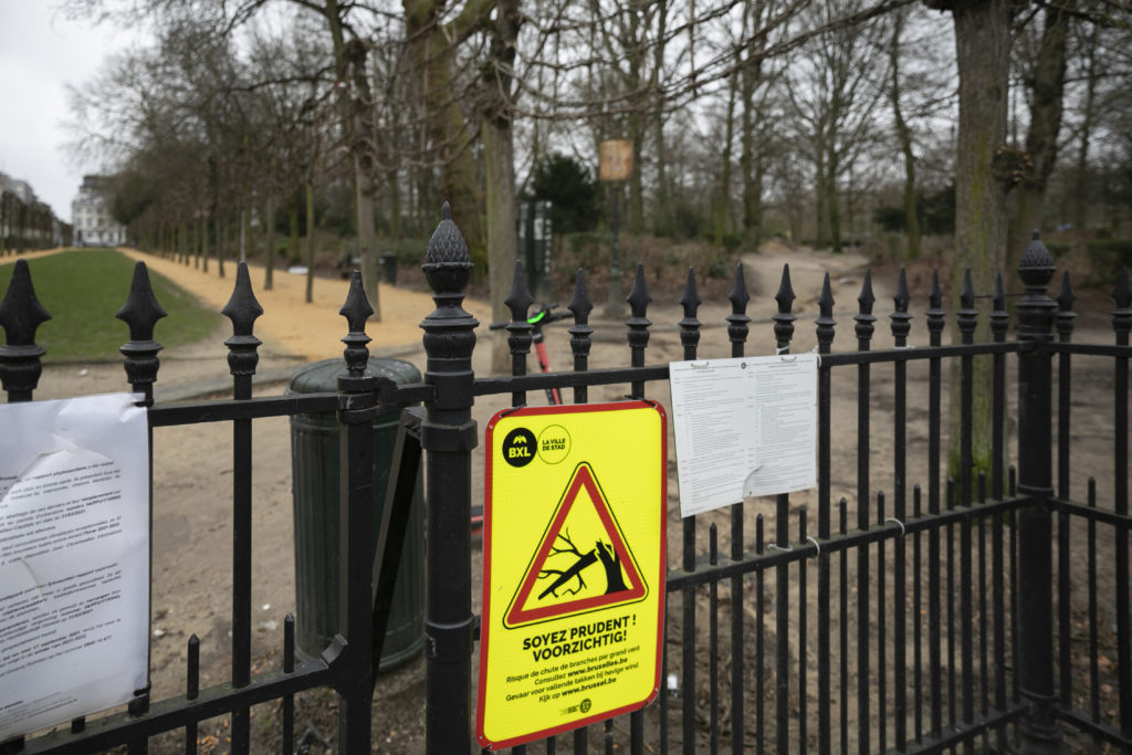 Les parcs sont fermés à Bruxelles.