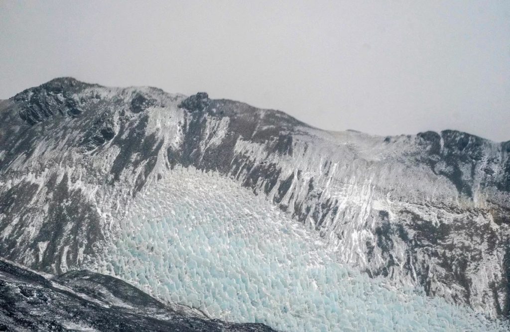 Photo diffusée par la présidence chilienne montrant une vue aérienne du parc national des glaciers.