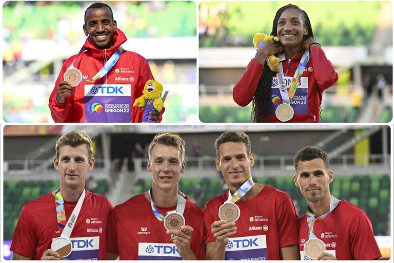 Les Belges ont remporté deux médailles de bronze et une médaille d'or aux championnats du monde d'athlétisme