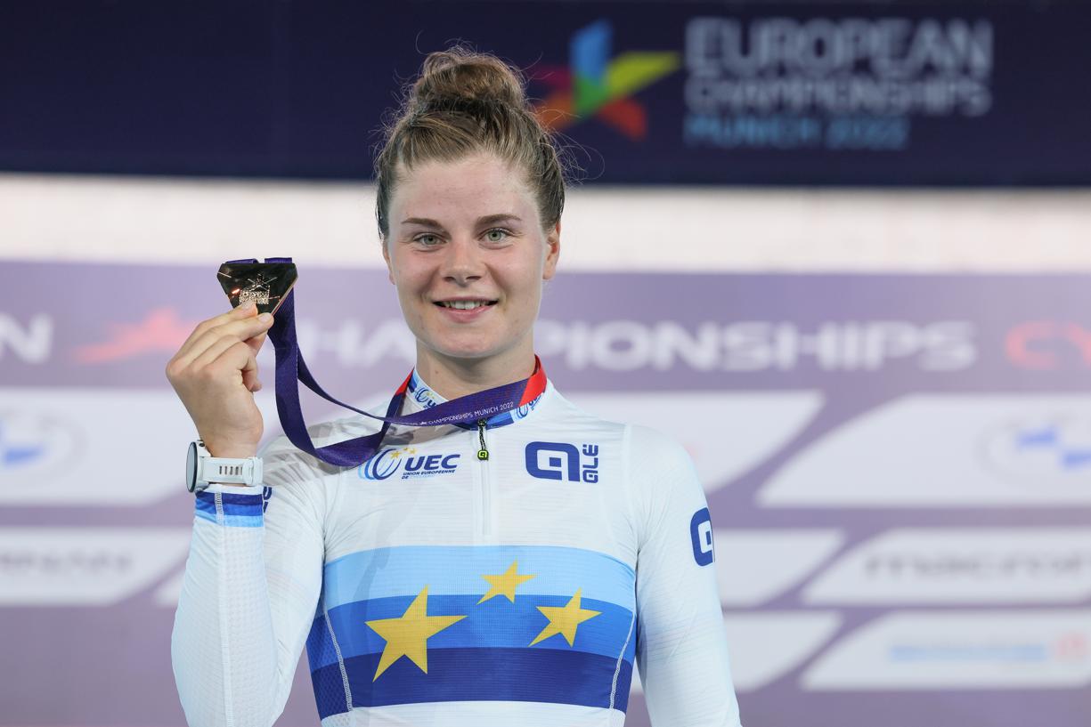 Lotte Kopecky a remporté deux médailles à l'Euro 2022 de cyclisme sur piste.