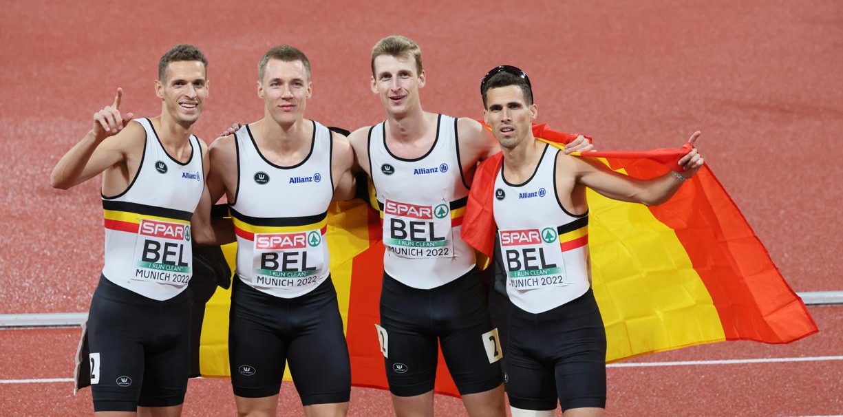 Les Belgian Tornados ont remporté la médaille d'argent sur le 4X400m à l'Euro d'athlétisme de Munich.