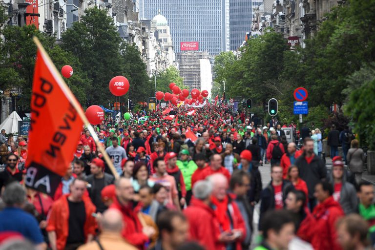 Le front commun syndical a appelé à la mobilisation dans les rues de Bruxelles pour le pouvoir d'achat et contre la hausse des prix de l'énergie.