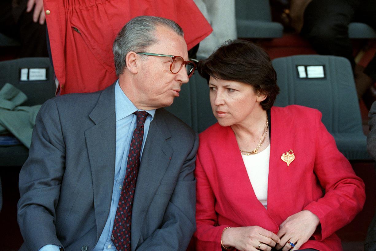 Jacques Delors avec sa fille Martine Aubry, maire de Lille (ville du nord de la France).